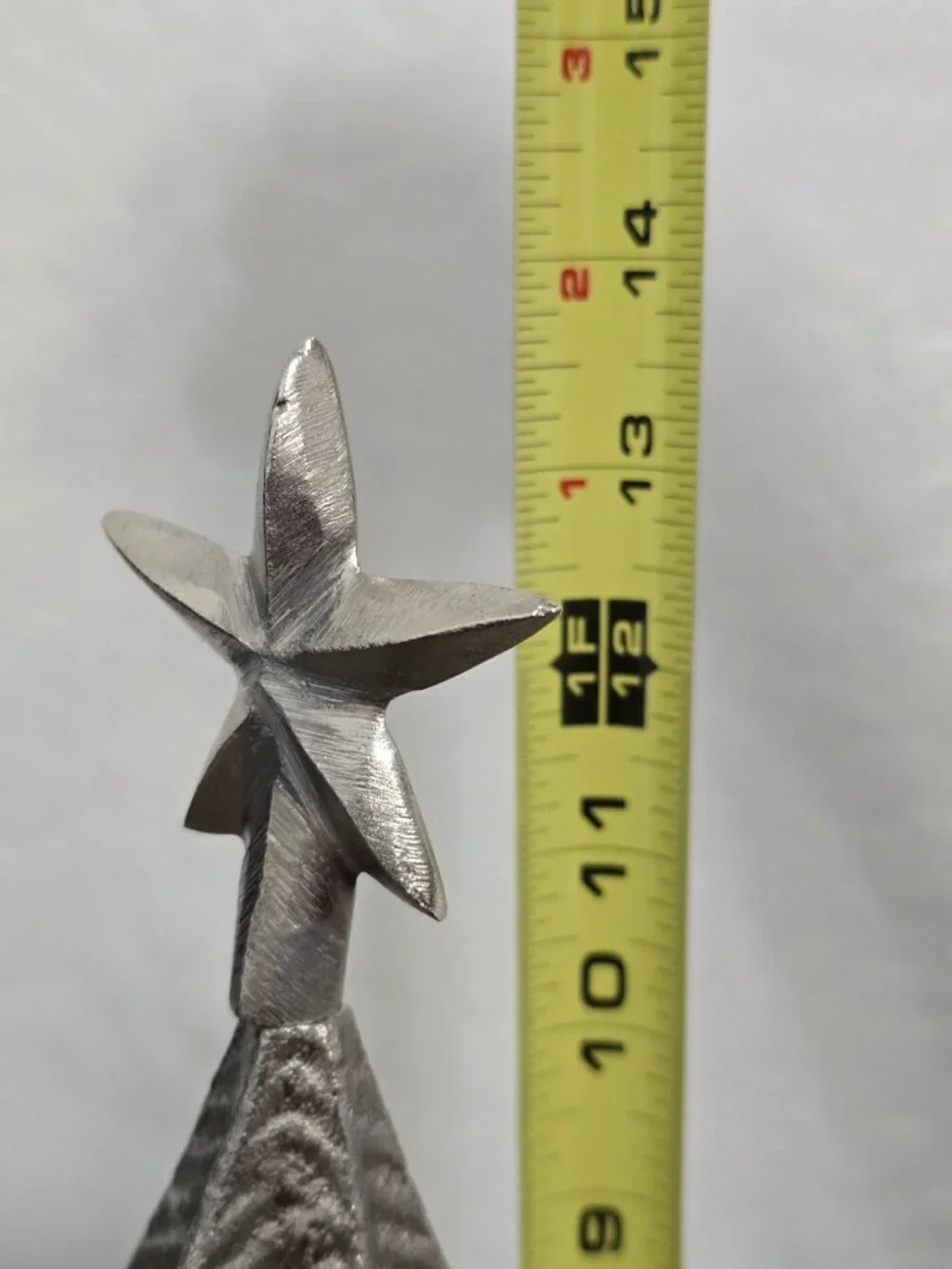 Heavy Metal Silver Christmas Tree Centerpiece Star Topper 14